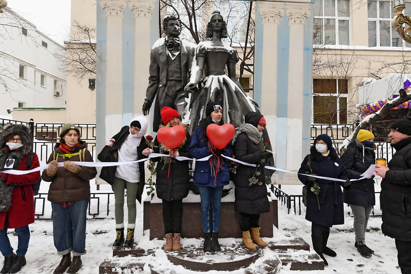 14 ФЕВРАЛЯ 2021 ГОДА СОСТОЯЛАСЬ АКЦИЯ ЦЕПЬ СОЛИДАРНОСТИ