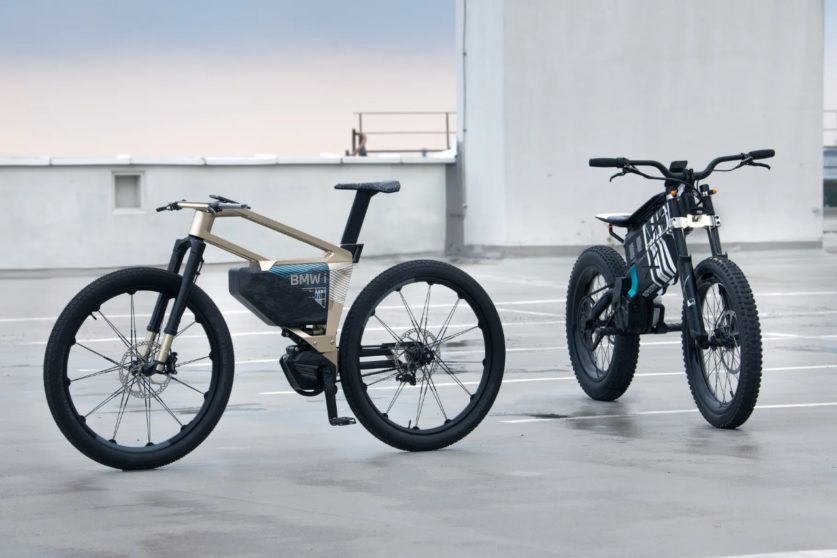 Новый концепт BMW мотоцикл за городом велосипед в городе