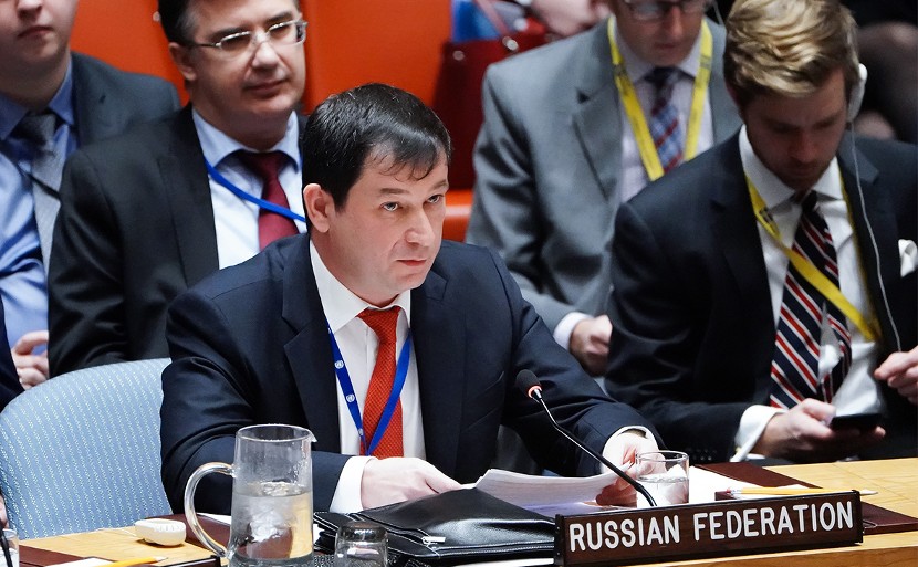 Дмитрий Полянский на заседании ООН