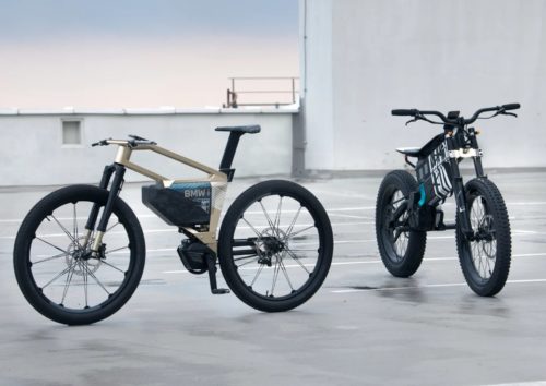 Новый концепт BMW мотоцикл за городом велосипед в городе